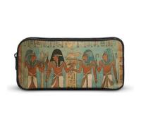 HETVBNS Women in Ancient Egypt Pencil Case Large Capacity, Durable Pencil Pouch Portable Small Cosmetic Bag with Metal Zipper, Simple Makeup Pouch Aesthetic Toiletry Bag for Travel Office