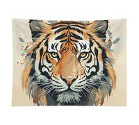 HETVBNS Year of The Tiger Tiger Face Tapestry Wall Hanging - 60"x80" Aesthetic Tapestries Soft Polyester Wall Art Decor Large Tapestry for Bedroom Living Room Dorm Backdrop, Hanging Kit Included