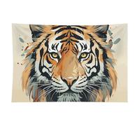 HETVBNS Year of The Tiger Tiger Face Tapestry Wall Hanging - 60"x90" Aesthetic Tapestries Soft Polyester Wall Art Decor Large Tapestry for Bedroom Living Room Dorm Backdrop, Hanging Kit Included