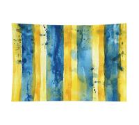 HETVBNS Yellow And Blue Pattern Tapestry Wall Hanging - 40"x60" Aesthetic Tapestries Soft Polyester Wall Art Decor Large Tapestry for Bedroom Living Room Dorm Backdrop, Hanging Kit Included