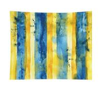 HETVBNS Yellow And Blue Pattern Tapestry Wall Hanging - 50"x60" Aesthetic Tapestries Soft Polyester Wall Art Decor Large Tapestry for Bedroom Living Room Dorm Backdrop, Hanging Kit Included