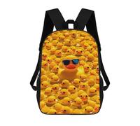 HETVBNS Yellow Rubber Ducky With Sunglasses Backpack for Women Men, Durable 600D Polyester Bookbag with Large Capacity, Lightweight 17 Inch Laptop Backpack Minimalism Casual Daypack for Work, Travel