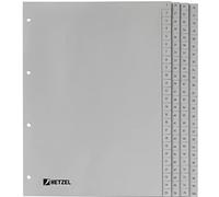 Hetzel 721311 Number Index A4 Numbers 1-100 Polypropylene Grey