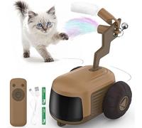 Heuceou Turbo Tail 4.0 Remote Control Cat Toy, Smart Obstacle Avoidance Interactive Cat Toys for Indoor Cat, 2-Speed Kitten Toys, Rechargeable Cat Toys for Bored Indoor Adult Cats