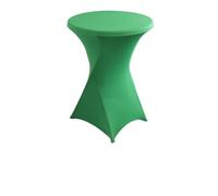 HEUchuan Elastic Beer Table Covers Hotel Wedding Cocktail Table Cover Solid Polyester Round Elastic Skirt for Banquet & Bar Decor(Green,80x110cm)