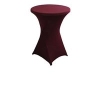 HEUchuan Elastic Beer Table Covers Hotel Wedding Cocktail Table Cover Solid Polyester Round Elastic Skirt for Banquet & Bar Decor(Color 3,80x110cm)