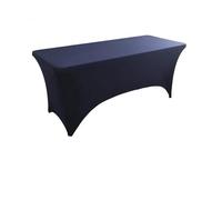 HEUchuan Elastic Beer Table Covers Spandex Tablecloth High Stretch Wedding Hotel Birthday Table Cover for 4ft 5ft 6ft 8ft Folding Cocktail(Dark Blue,6FT (181x75x75cm))