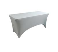HEUchuan Elastic Beer Table Covers Spandex Tablecloth High Stretch Wedding Hotel Birthday Table Cover for 4ft 5ft 6ft 8ft Folding Cocktail(Light grey,5FT (152x75x75cm))
