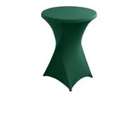 HEUchuan Elastic Beer Table Covers Wedding Decoration Elastic Table Cloth Cocktail Cover Spandex Stretch High Bar Hotel Birthday Party(Dark Green,70cm Round 110cm H)