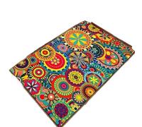 HEUchuan Floral Area Rug For Bathroom Entryway Hallway Decor Soft Doormat Geometric Pattern Floor Mat for Deck, Picnic, Backyard(Type 14,50x80cm 20x31 inch)