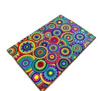 HEUchuan Floral Area Rug For Bathroom Entryway Hallway Decor Soft Doormat Geometric Pattern Floor Mat for Deck, Picnic, Backyard(Type 2,160x200cm 63x79 inch)