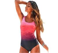 HEUchuan Swimwear Women One Piece Swimsuit Criss Cross Back Bathing Suit Plus Size for Surfing In The Ocean(Color 3,XL)