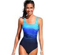 HEUchuan Swimwear Women One Piece Swimsuit Criss Cross Back Bathing Suit Plus Size for Surfing In The Ocean(Color 2,XL)