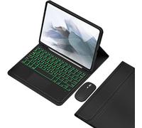HEUCYL Keyboard Case for Samsung Galaxy Tab S10+ 2024/Tab S9 FE+/S9+ 2023/S8+ 2022/S7 FE 2021/S7+ 2020 12.4 in, 7 Color Backlit Touchpad Keyboard With S Pen Holder, Detachable Wireless Keyboard,Black