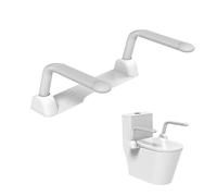 Heuffe Toilet Safety Rails,Folding Toilet Safety Frame，Toilet Handle Bars with Arms，Heavy Duty Hand Rail Support for Elderly Seniors Handicap and Disabled Adults