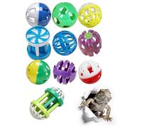 HEUHAI 10 Different Hollow Balls Bearded Dragon Toys, Safe Tank Accessories & Lizard Decor for Reptile Dragons