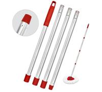 Heuihm Spin Mop Handle Replacement Compatible with Vileda EasyWring Spin Turbo, 4-Sections 30-58" Adjustable, Mops Handle for Floor/Ceilings Cleaning