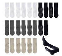 HEUIOP 12 Pairs Reformer Pilates Socks,Anti-Slip Pilates Grip Socks with Silicone Dots for Women Ladies Yoga Barre Dance Ballet Fitness Trampoline Sport Exercise(4 Colors)