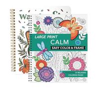HEUIOP 2 Pack Adult Colouring Books,Mindfulness Colouring Book for Adults Women&Men Relaxation,Stress Relief,Spiral Bound,Include Flowers Mandalas Butterfly