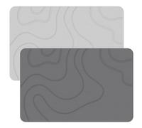 HEUIOP 2 PCS Diatomaceous Stone Bath Mat Quick Dry Water Super Diatomite Bath Mat Easy to Clean Non Slip Versatile for Bathroom Kitchen and More (60 x 40 cm)