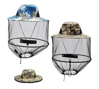 HEUIOP 2 Pcs Foldable Mosquito Net Hat