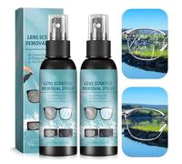 HEUIOP 2 Pcs Glass Scratch Remover for Lenses,Efficient Quick Cleaning Glasses Cleaner Spray for Eyeglasses Cameras and Screens,Removes Dust Grease Marks and Stains,Restores Clarity