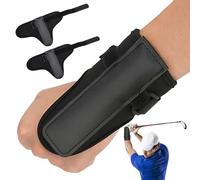 HEUIOP 2 Pcs Golf Wrist Brace Adjustable Pro Golf Wrist Training Aid Breathable Arm Band Support Aids Arthritis Pain Relief Swing Posture Correction Angle Keeping for Beginners Senior Golfers