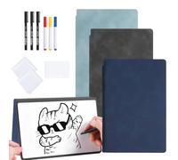 HEUIOP 3 Pcs Small Whiteboard Notebook with 6 colors whiteboard pen A5 Mini Whiteboard Notepad with Pen & Wipe, Portable Dry Erase Reusable Pad with PU Cover for Office Home Notes Messages Reminders