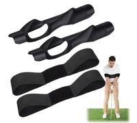 HEUIOP 4 Pack Golf Grip Training Aid, Swing Arm Connection Band, Grip and Swing Trainer to Correct Swing Posture for Golf Beginner Muscle Memory