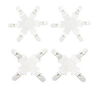 HEUIOP 4 PCS Bed Sheet Detangler with 6 Clip and 4 Clip Useful Laundry Bed Sheet Clips to Stop Bed Sheets/Duvet Covers/Blankets from Tangling Twisting and Balling Up in Dryer Washer (White)