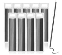 HEUIOP 54 Pcs Carpenter Pencil Refills, 2.8mm Pencil Lead Refills, Waterproof Break Resistant Solid Pencils Lead for Woodworking, Construction (Black)