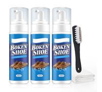 HEUIOP Suede Shoe Cleaner,3 Bottles Suede Cleaner Kit with Brush & Cloth,Nubuck Protector Cleans and Restores for Velvet Shoes Boots Leather Trainer Sneaker Jackets Handbags