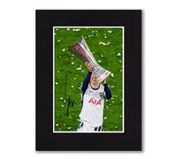 Heung-Min Son Tottenham Hotspur 2025 Europa League Final Signed 8x6 Inch Mounted Photo Print With A Pre Printed Signature That Would Make A Great Gift For Any Fan And Is Ready To Be Framed.