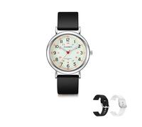 HEUREMATE 5ATM Waterproof Simple Unisex Analog Watch, Medical Professional Nurse Watch with Luminous Easy-Read Dial, Military Time, 24-Hour Second Hand, Silicone Band for Students, Fashion Women Men
