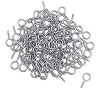 Heuskay 200pcs 19mm Small Eye Bolts Screw Eyelets Screw Hooks,Screw Eye Pins Hooks Self-Tapping Eye Screws for Jewellery Making DIY Crafts Wood Crafts