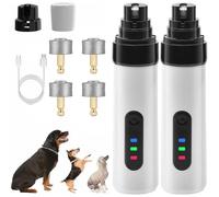 Heusom Silent Groom Pro Nail Grinder, 2.0 USB Charging Silent Groom Pro Dog Nails, Ultra-Long Battery Life, 3 Ports and 2 Speeds, Suitable for All Kinds of Pet Nail Trimming (2pc)