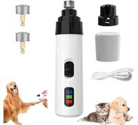 Heusom Silent Groom Pro Nail Grinder and Trimmer for Dogs (white+2 grinding head)