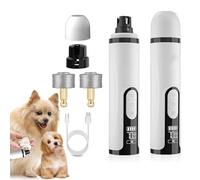 Heusom Silent Groom Pro Nail Grinder Cordless,Dog Nail Grinders, Bit Puppy Nails Clippers File Trimmer, for Dogs & Cat (2pc+ 2heads)
