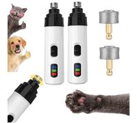 Heusom Silent Groom Pro Nail Grinder for Dogs And Cats, 2025 Silent Groom Pro Dog Nail Trimmer,Quick Usb Charge With Replacement Grinding Heads (2PCS)