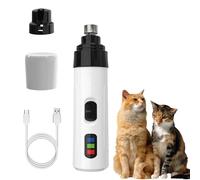 Heusom Silent Groom Pro Nail Grinder for Dogs & Cats - 2025 Rechargeable USB Quiet Pet Nail Trimmer with 2-Speed Settings, Professional Grooming Tool for Small/Medium/Large Breeds (Standard)