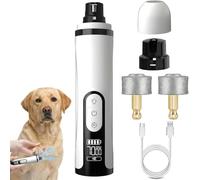 Heusom Silent Groom Pro Nail Grinder,Quiet Dog Nail Grinder with 3-Speed Adjustment,Built-In LED Light,USB Rechargeable,and Replaceable Grinding Heads(2 Extra Included),Suitable for Both Dogs and Cats