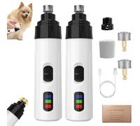 Heusom Silent Groom Pro Nail Grinder, Silent Groom Pro Nail Grinder, 2025 New Silent USB Rechargeable Pet Nail Grinder, Dog Nail Trimmers, Pet Paws Grooming Smoothing Tool (2 Set+2 Grinding Head)
