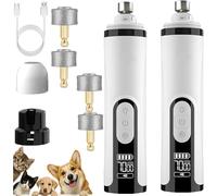 Heusom Silent Groom Pro Nail Grinder, Upgrade 2026 Dog Nail Grinder Cordless with LED Light & 3 Speeds, Quick USB Charge with 2000mAh Long-Lasting Battery, for Dogs and Cats