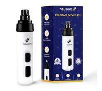 Heusom Silent Groom Pro Pet Nail Grinder | Whisper Quiet Claw Trimmer for Dogs, Cats and Other Animals | Safe & Stress Free Nail Grooming, Ideal for Sensitive Dogs of All Breeds & Sizes