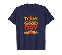 Heute ist EIN guter Tag Inspirational Sunrise am Berg T-Shirt, Men, Navy, S