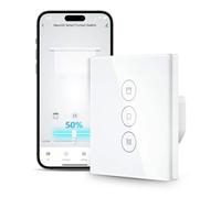 HeuxGir Smart Roller Shutter Switch with Percentage Function, WiFi Roller Shutter Control, Timer Switch, Voice Control, Compatible with Alexa/Google Home, Blinds Roller Shutter Control Requires Zero