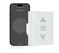 HeuxGir Touch Switch, Compatible Roller Shutter Timer Switch with Alexa & Google Home, Curtain Blinds Switch, Neutral Conductor Required