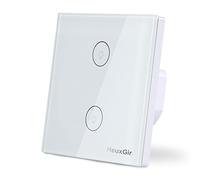 HeuxGir WiFi Smart Light Switch, Touch Capable Light Switch with Smart Life Tuya App, Alexa and Google Home, Zero Conductor Required (DKG2)