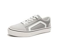 HEVA Women's Classic Canvas Shoes Comfortable Sneakers Men's Lace-up Trainers Casual Shoes(3UK 36EU,Low Grey)