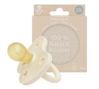 HEVEA 100% Natural Rubber Dummies Round 3-36 Months Single-Pack (Milky White)